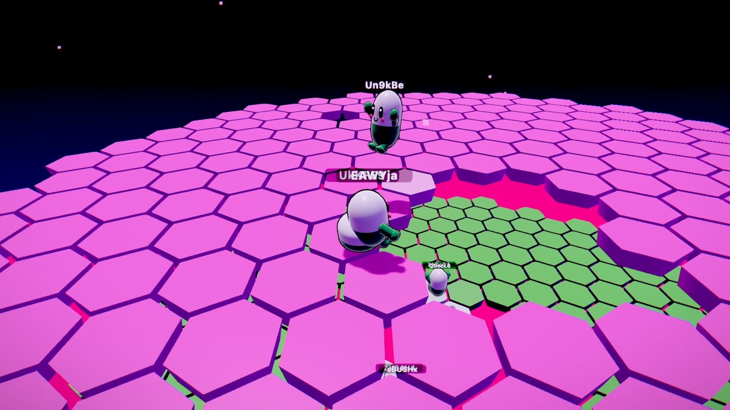 The Hex-A-Gone final in action
